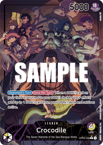 Crocodile OP04-058 (Parallel 1) Kingdoms of Intrigue One Piece Karte