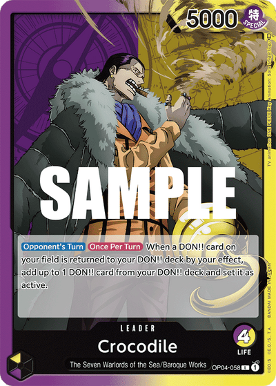 Crocodile OP04-058 Kingdoms of Intrigue One Piece Karte