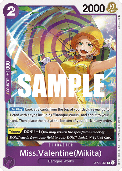 Miss.Valentine(Mikita) OP04-066 Kingdoms of Intrigue One Piece Karte