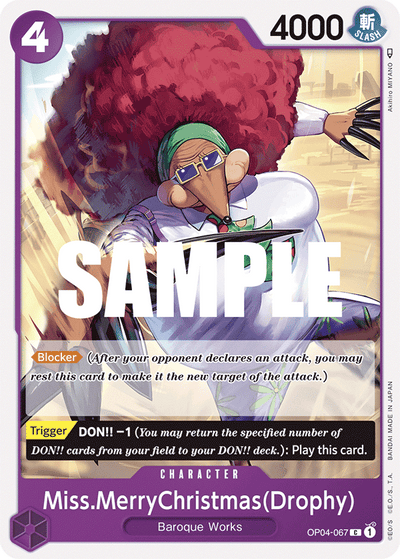 Miss.MerryChristmas(Drophy) OP04-067 Kingdoms of Intrigue One Piece Karte