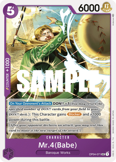Mr.4(Babe) OP04-071 Kingdoms of Intrigue One Piece Karte