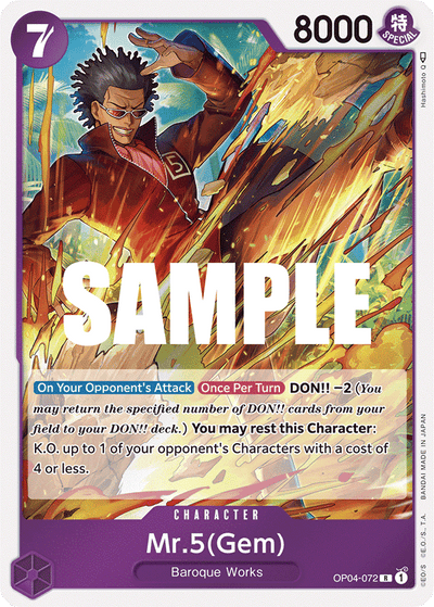Mr.5(Gem) OP04-072 Kingdoms of Intrigue One Piece Karte