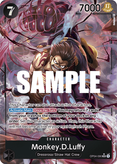 Monkey.D.Luffy OP04-090 (Parallel 1) Kingdoms of Intrigue One Piece Karte
