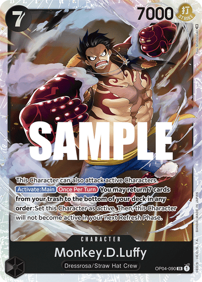 Monkey.D.Luffy OP04-090 Kingdoms of Intrigue One Piece Karte