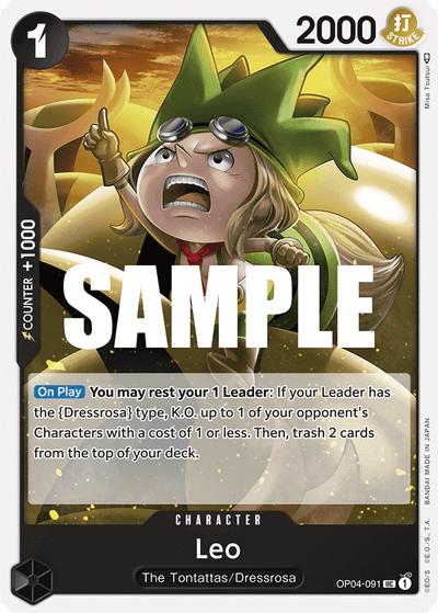 Leo OP04-091 Kingdoms of Intrigue One Piece Karte