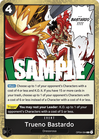 Trueno Bastardo OP04-094 Kingdoms of Intrigue One Piece Karte