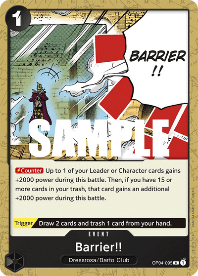 Barrier!! OP04-095 Kingdoms of Intrigue One Piece Karte