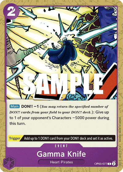 Gamma Knife OP05-077 Awakening of the New Era One Piece Karte