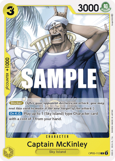 Captain McKinley OP05-112 Awakening of the New Era One Piece Karte