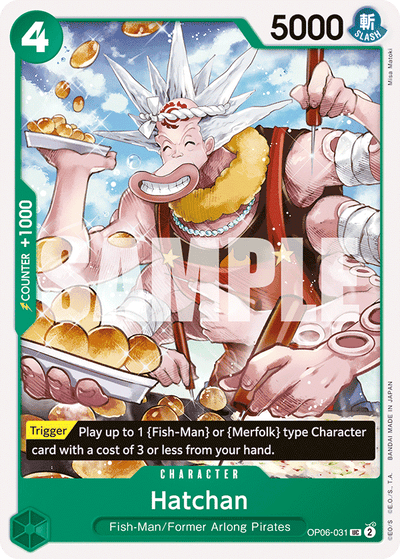 Hatchan OP06-031 Wings of the Captain One Piece Karte