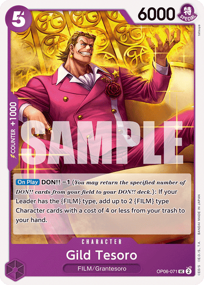 Gild Tesoro OP06-071 Wings of the Captain One Piece Karte