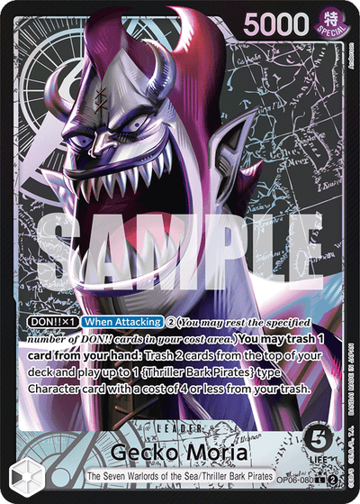 Gecko Moria OP06-080 (Parallel 1) Wings of the Captain One Piece Karte