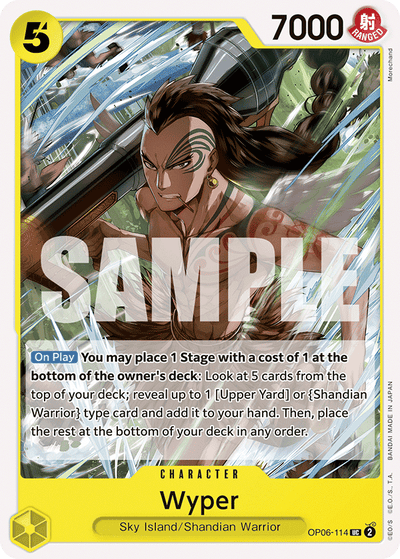 Wyper OP06-114 Wings of the Captain One Piece Karte