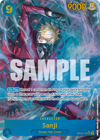 Sanji OP06-119 (Parallel 1) Wings of the Captain One Piece Karte