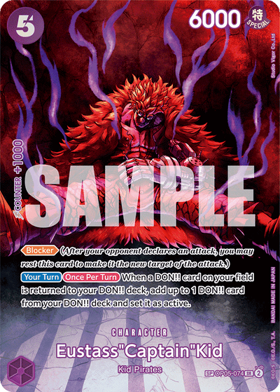 Eustass"Captain"Kid OP05-074 (Parallel 3) 500 Years in the Future One Piece Karte
