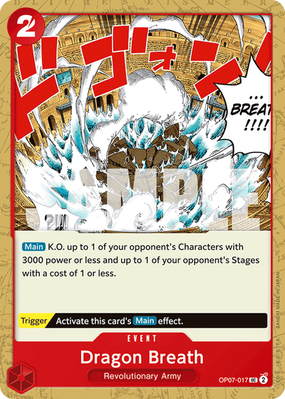 Dragon Breath OP07-017 500 Years in the Future One Piece Karte