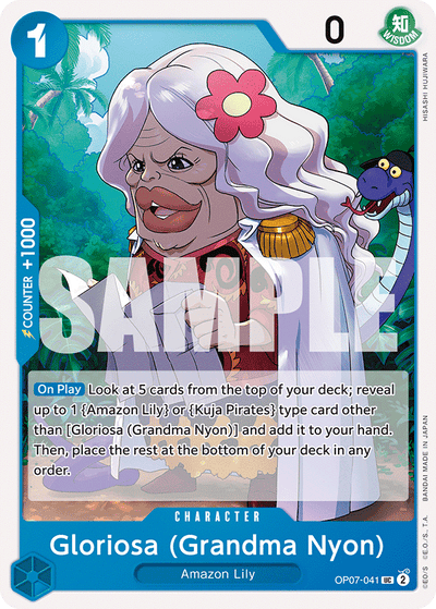 Gloriosa (Grandma Nyon) OP07-041 500 Years in the Future One Piece Karte