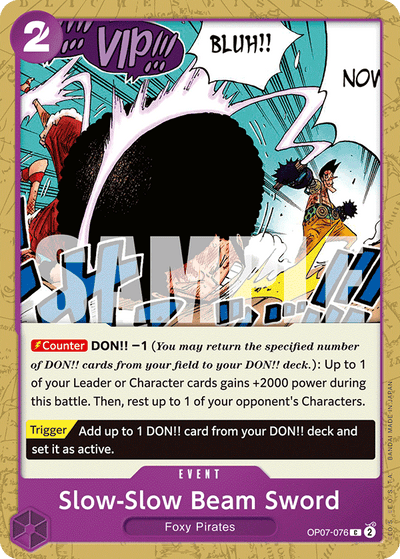 Slow-Slow Beam Sword OP07-076 500 Years in the Future One Piece Karte