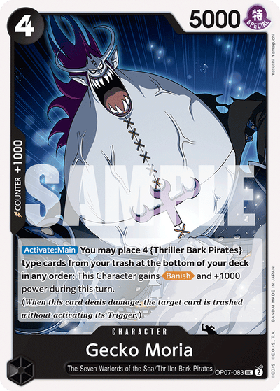 Gecko Moria OP07-083 500 Years in the Future One Piece Karte
