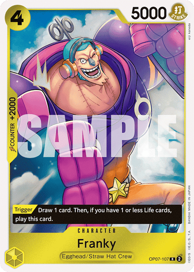 Franky OP07-107 500 Years in the Future One Piece Karte