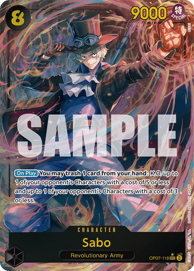 Sabo OP07-118 (Parallel 1) 500 Years in the Future One Piece Karte