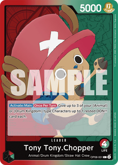 Tony Tony.Chopper OP08-001 Two Legends One Piece Karte