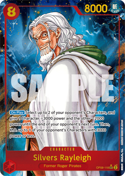Silvers Rayleigh OP08-118 (Parallel 1) Two Legends One Piece Karte