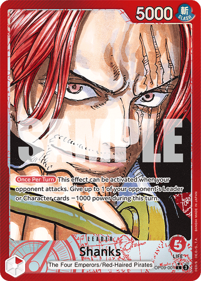 Shanks OP09-001 (Parallel 1) Emperors in the New World One Piece Karte