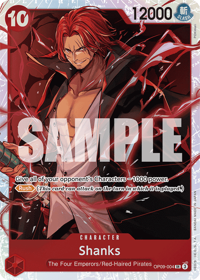 Shanks OP09-004 Emperors in the New World One Piece Karte