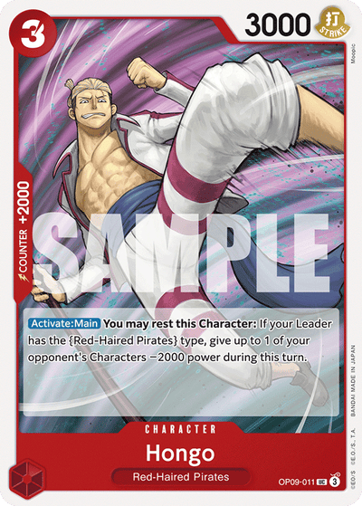 Hongo OP09-011 Emperors in the New World One Piece Karte