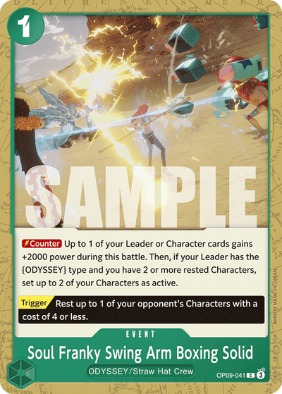 Soul Franky Swing Arm Boxing Solid OP09-041 Emperors in the New World One Piece Karte