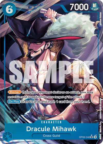 Dracule Mihawk OP09-048 (Parallel 1) Emperors in the New World One Piece Karte