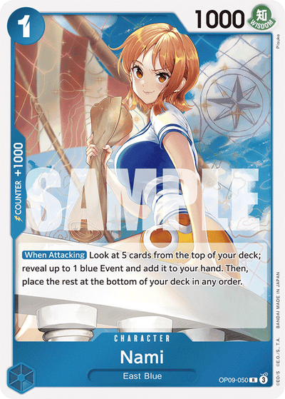 Nami OP09-050 Emperors in the New World One Piece Karte