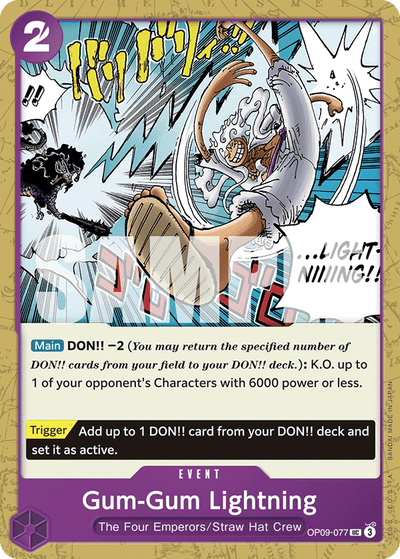 Gum-Gum Lightning OP09-077 Emperors in the New World One Piece Karte