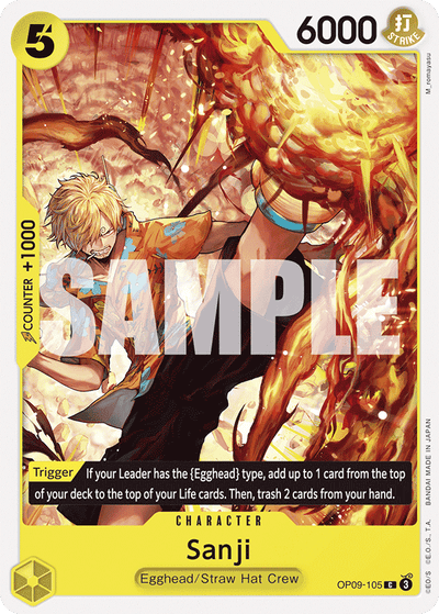 Sanji OP09-105 Emperors in the New World One Piece Karte