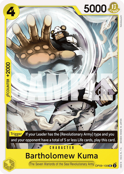 Bartholomew Kuma OP09-108 Emperors in the New World One Piece Karte