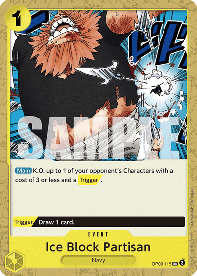 Ice Block Partisan OP09-115 Emperors in the New World One Piece Karte