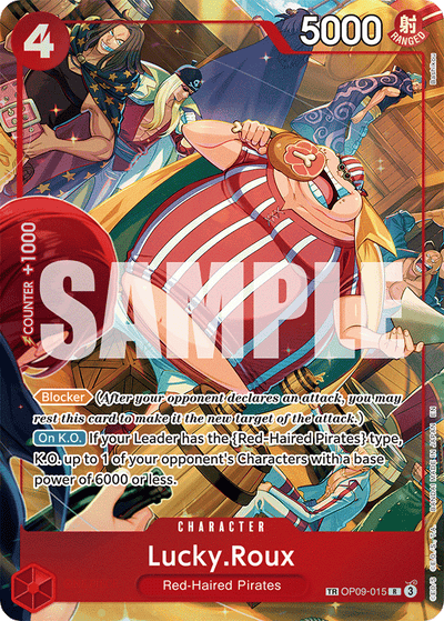 Lucky.Roux OP09-015 (Parallel 1) A Fist of Divine Speed One Piece Karte