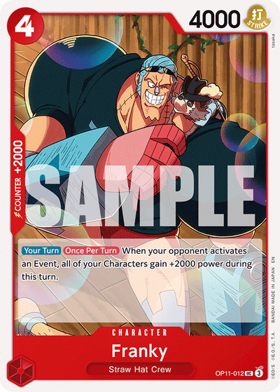 Franky OP11-012 A Fist of Divine Speed One Piece Karte