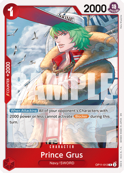 Prince Grus OP11-013 A Fist of Divine Speed One Piece Karte