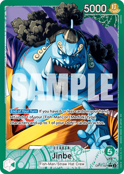 Jinbe OP11-021 (Parallel 1) A Fist of Divine Speed One Piece Karte