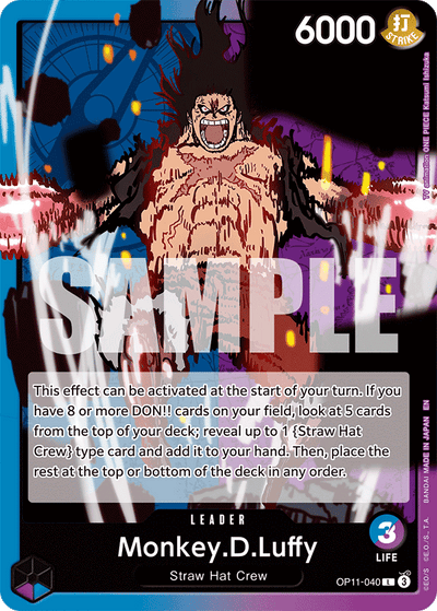 Monkey.D.Luffy OP11-040 A Fist of Divine Speed One Piece Karte