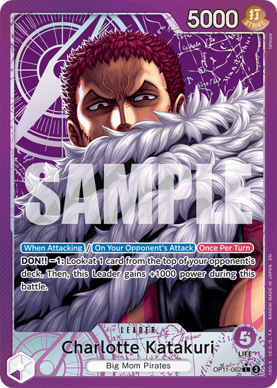 Charlotte Katakuri OP11-062 (Parallel 1) A Fist of Divine Speed One Piece Karte