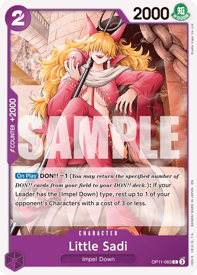 Little Sadi OP11-063 A Fist of Divine Speed One Piece Karte