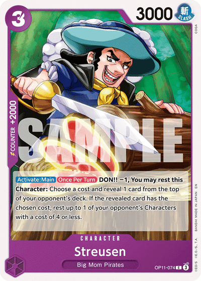 Streusen OP11-074 A Fist of Divine Speed One Piece Karte
