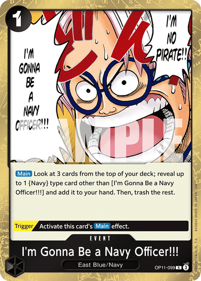 I'm Gonna Be a Navy Officer!!! OP11-099 A Fist of Divine Speed One Piece Karte