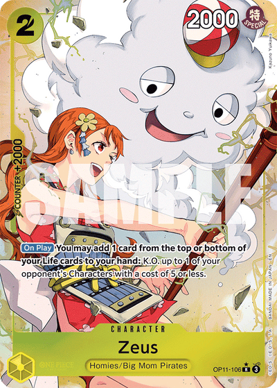 Zeus OP11-106 (Parallel 1) A Fist of Divine Speed One Piece Karte