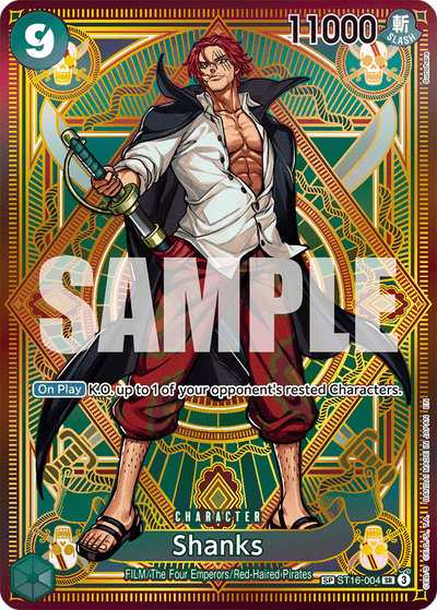 Shanks ST16-004 (Parallel 1) A Fist of Divine Speed One Piece Karte