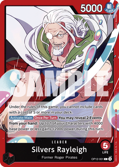 Silvers Rayleigh OP12-001 Legacy of the Master One Piece Karte