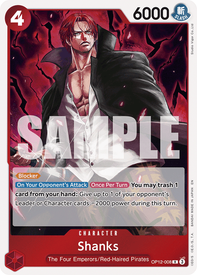 Shanks OP12-008 Legacy of the Master One Piece Karte